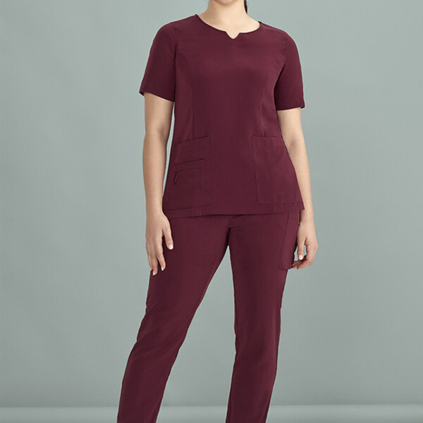 CST942LS Women's Avery Round Neck Scrub Top Thumbnail