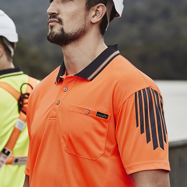 ZH315 Men's Hi Vis Flux Short Sleeve Polo Thumbnail