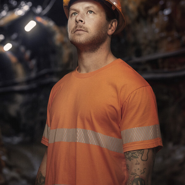 ZH510 Men's Hi Vis Segmented Tape Cotton Tee Shirt Thumbnail