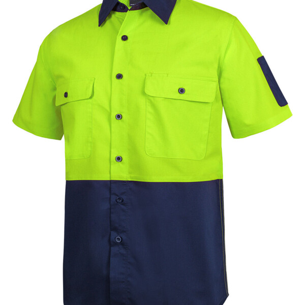 6HRFS JB's Hi Vis Class F Ripstop S/S Work Shirt Thumbnail