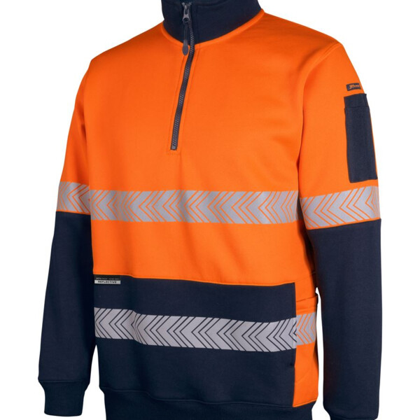 6DPS JB's Hi Vis 330g 1/2 Zip Segmented Tape Fleece Thumbnail
