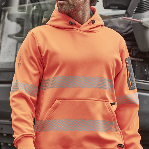 ZT867 Unisex Streetworx Segmented Tape Water Resistant Hoodie Thumbnail