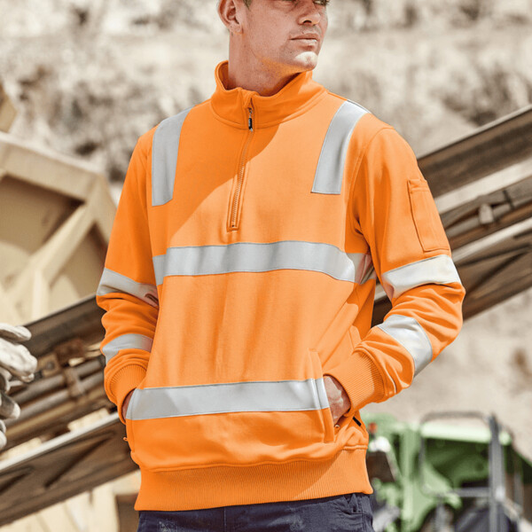 ZT640 Unisex Hi Vis VIC Rail 1/4 Zip Pullover Thumbnail