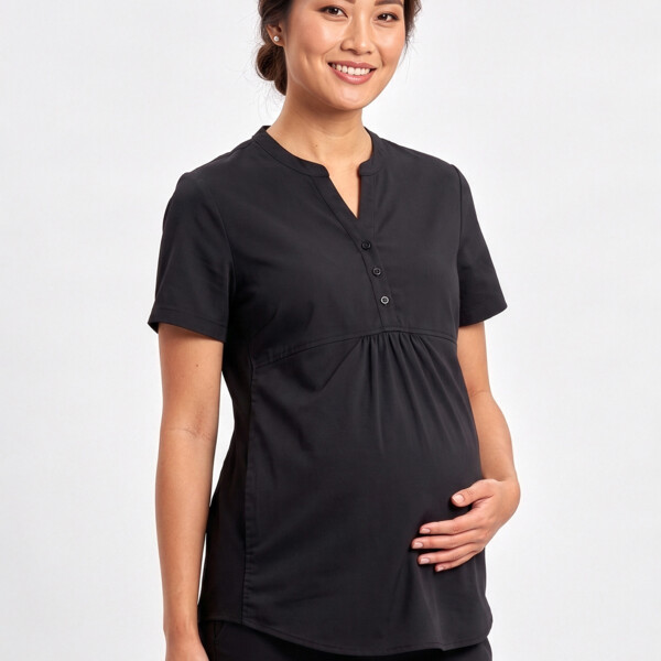 CST243LS Rose Womens Tunic Scrub Top Thumbnail