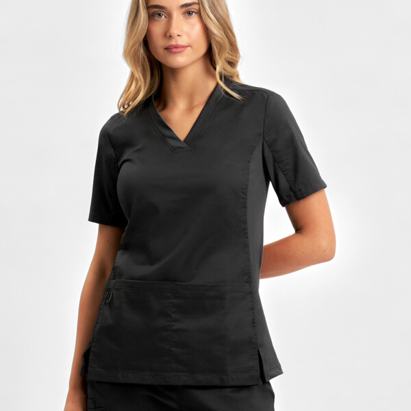 CST043LS Riley Womens Stretch Scrub Top Thumbnail